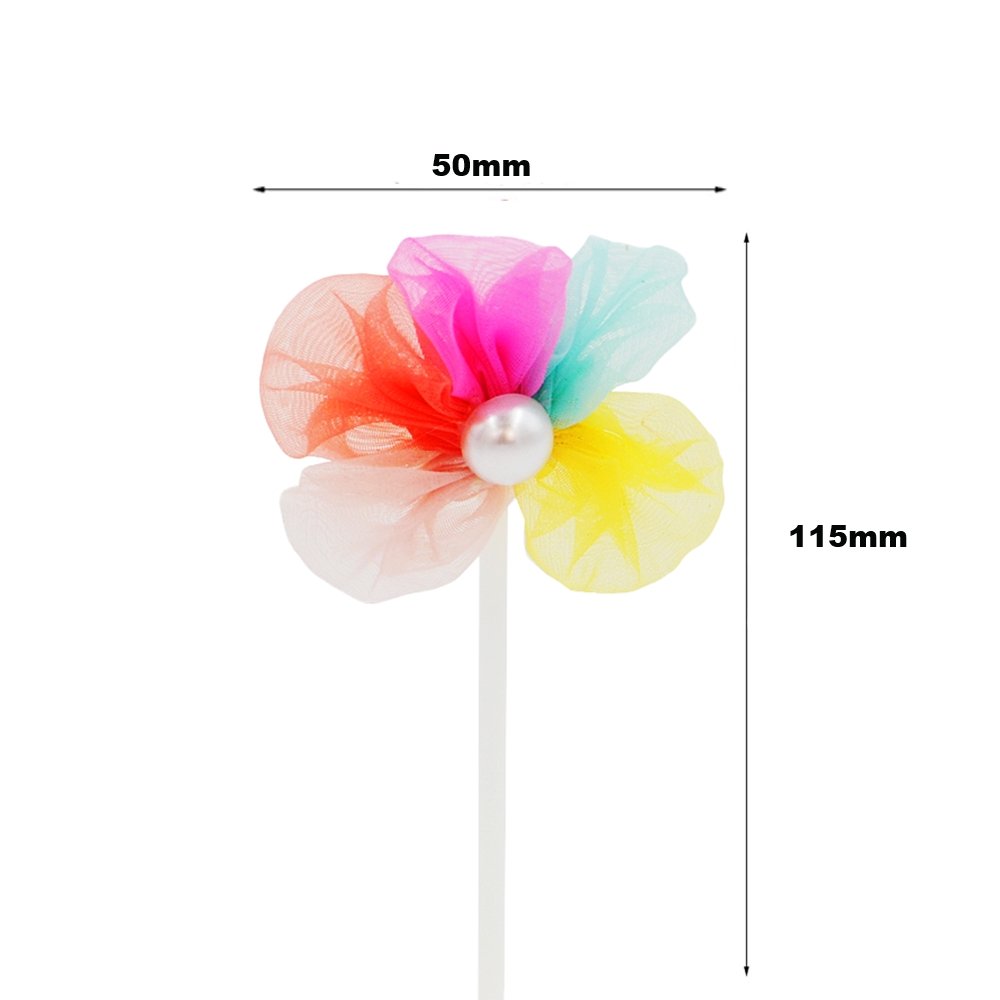 Colour Ribbon Flower Cake Topper - TEM IMPORTS™