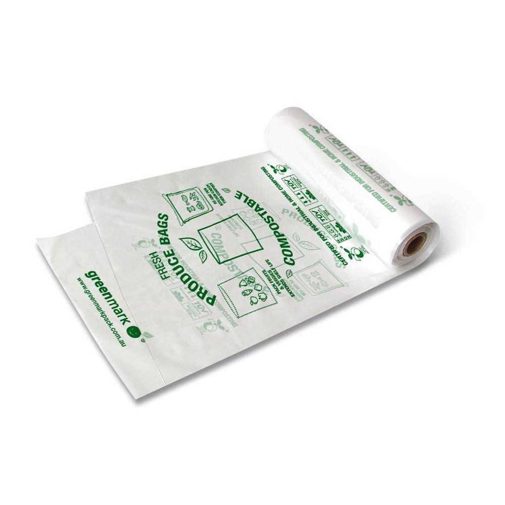 Compostable Gusseted Produce Bag - 250pcs/Roll