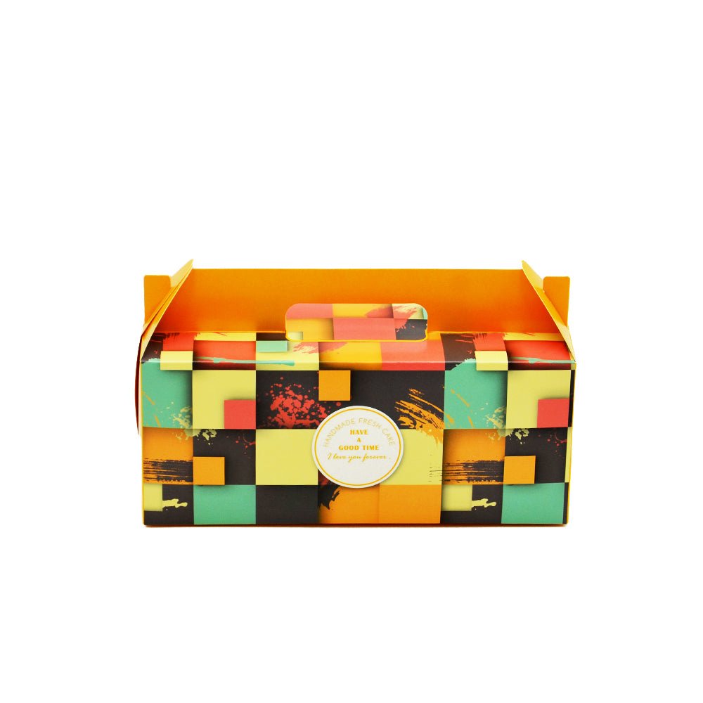 Cupcake Tray Paper Cake Box Handle - Bright Orange - TEM IMPORTS™