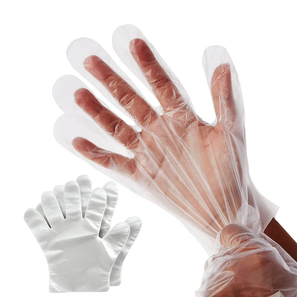 Disposable Gloves LDPE Clear Embossed Large - TEM IMPORTS™