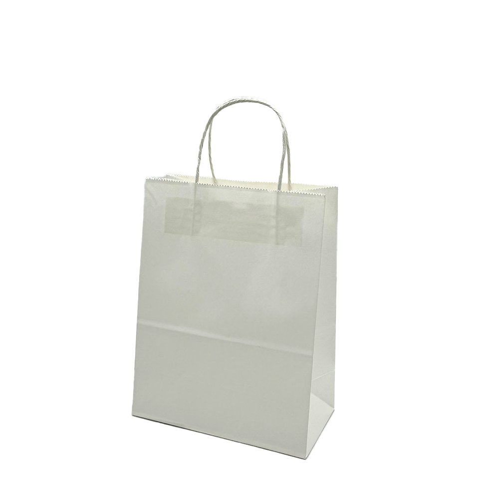 Ex Small White Paper Twist Handle Bag - TEM IMPORTS™