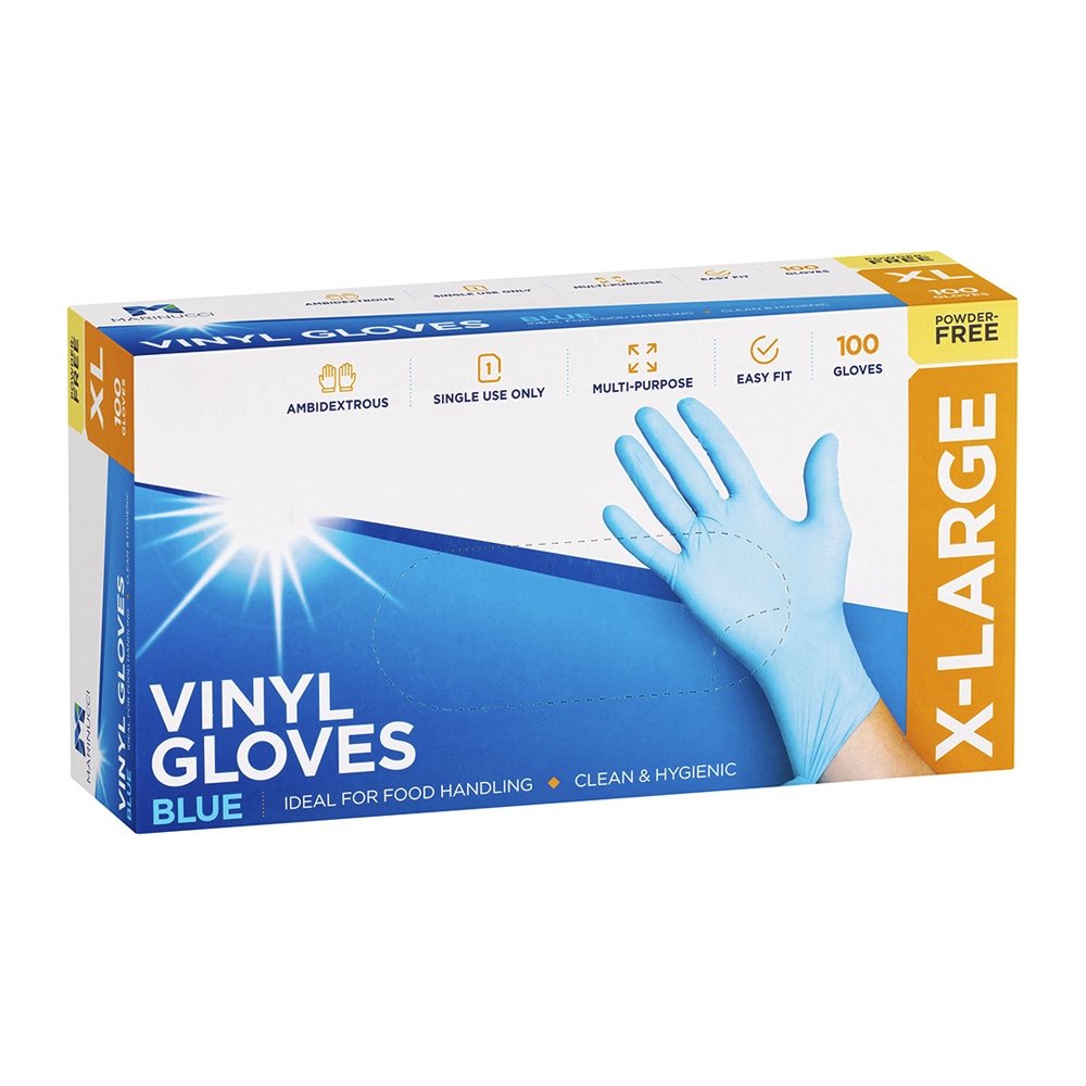 Extra Large Blue Powder Free Vinyl Glove