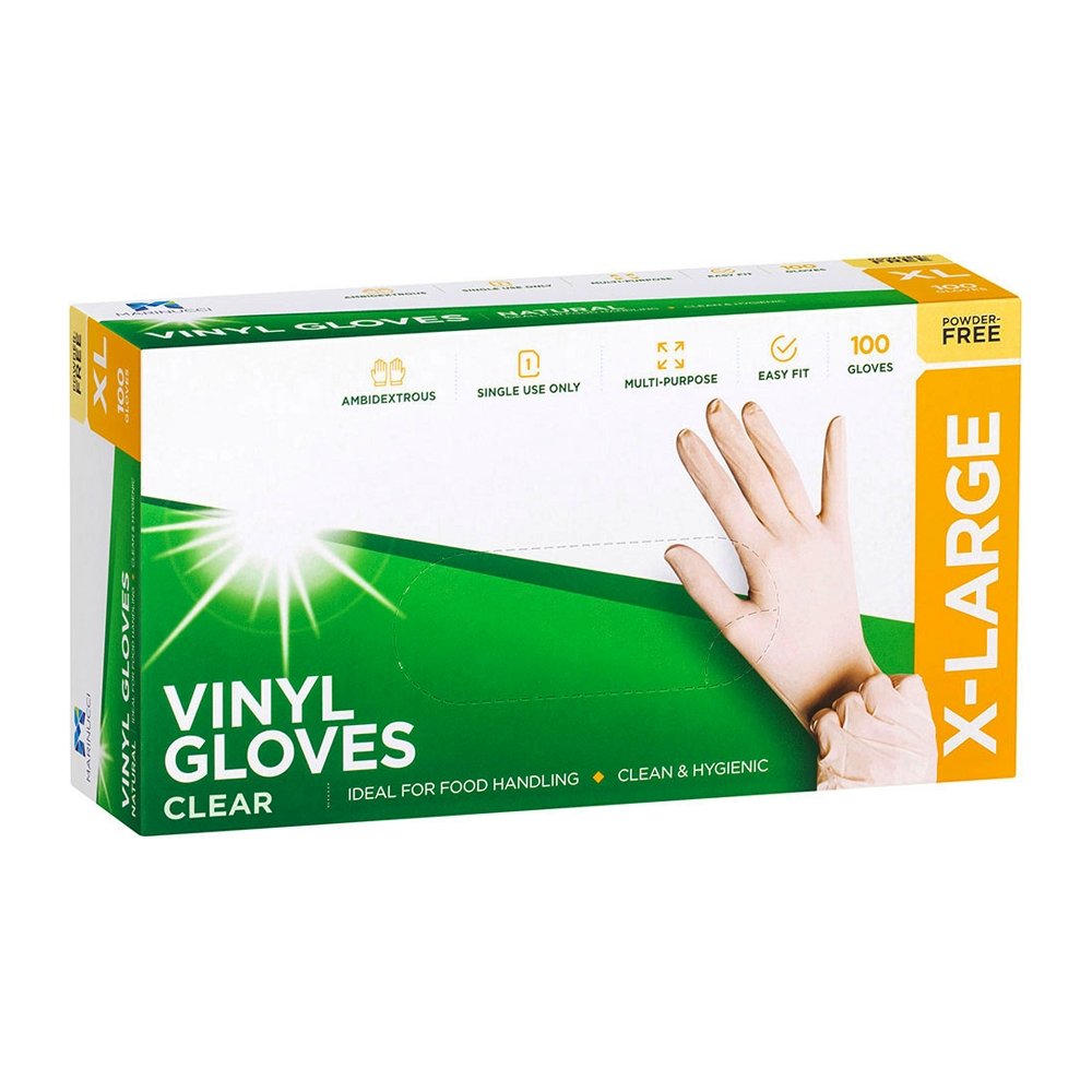 Extra Large Clear Powder Free Vinyl Glove