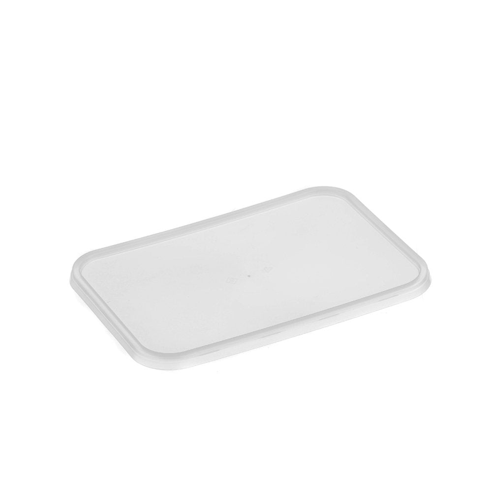 Freezer Grade Rectangular Lid Suit 500ml-1000ml - Natural