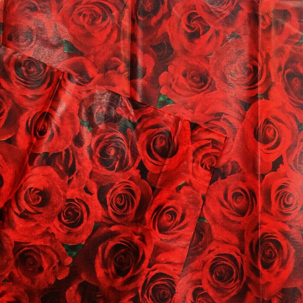 Gift Wrapping Tissue Paper - Floral Rose - Pk10 - TEM IMPORTS™