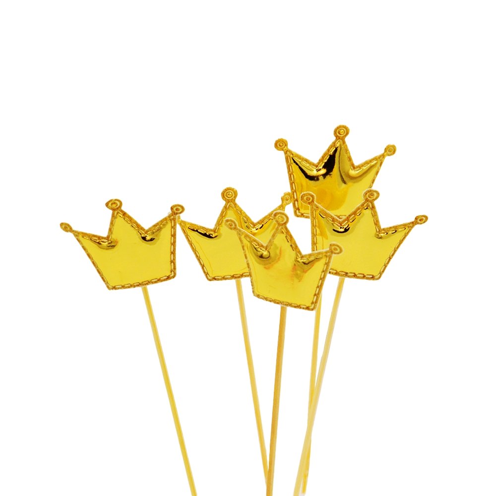 Gold Crown Pillow Cake Topper - Pack of 5 - TEM IMPORTS™