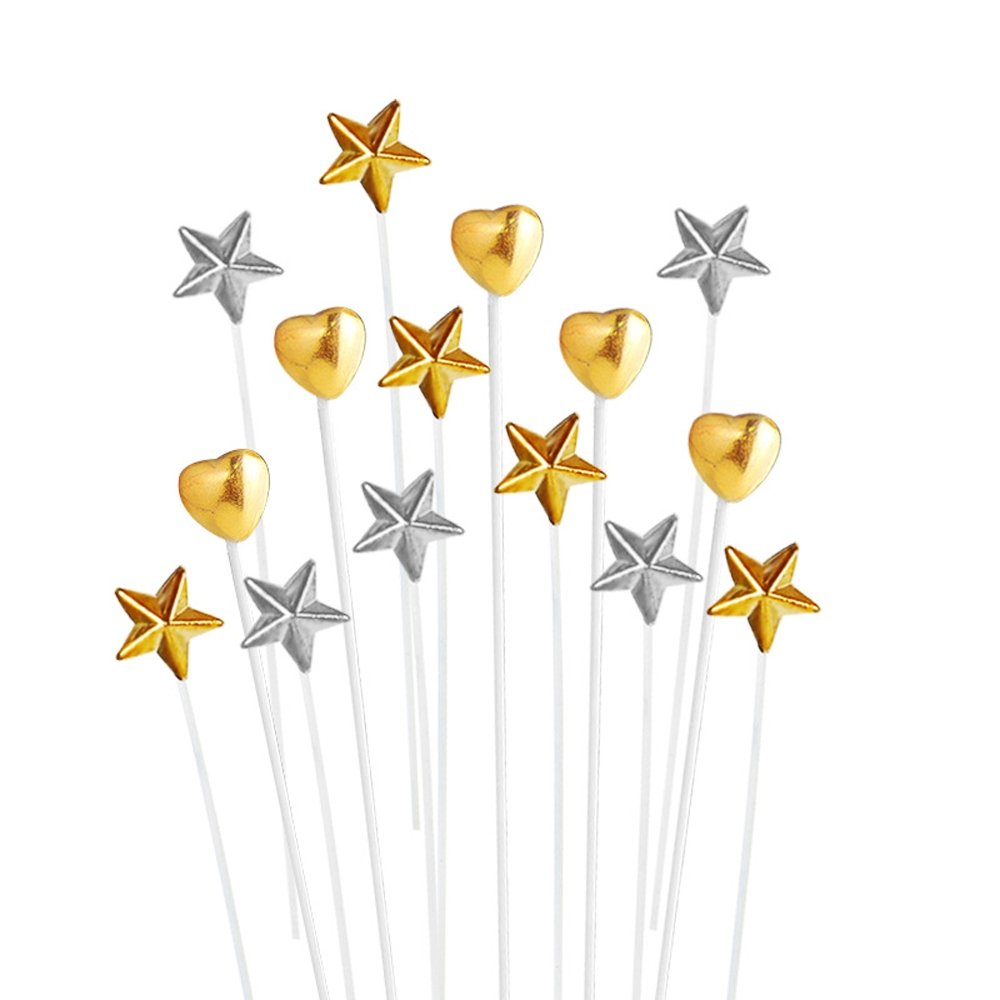 Gold Mini Star Cake Topper - Pack of 5 - TEM IMPORTS™