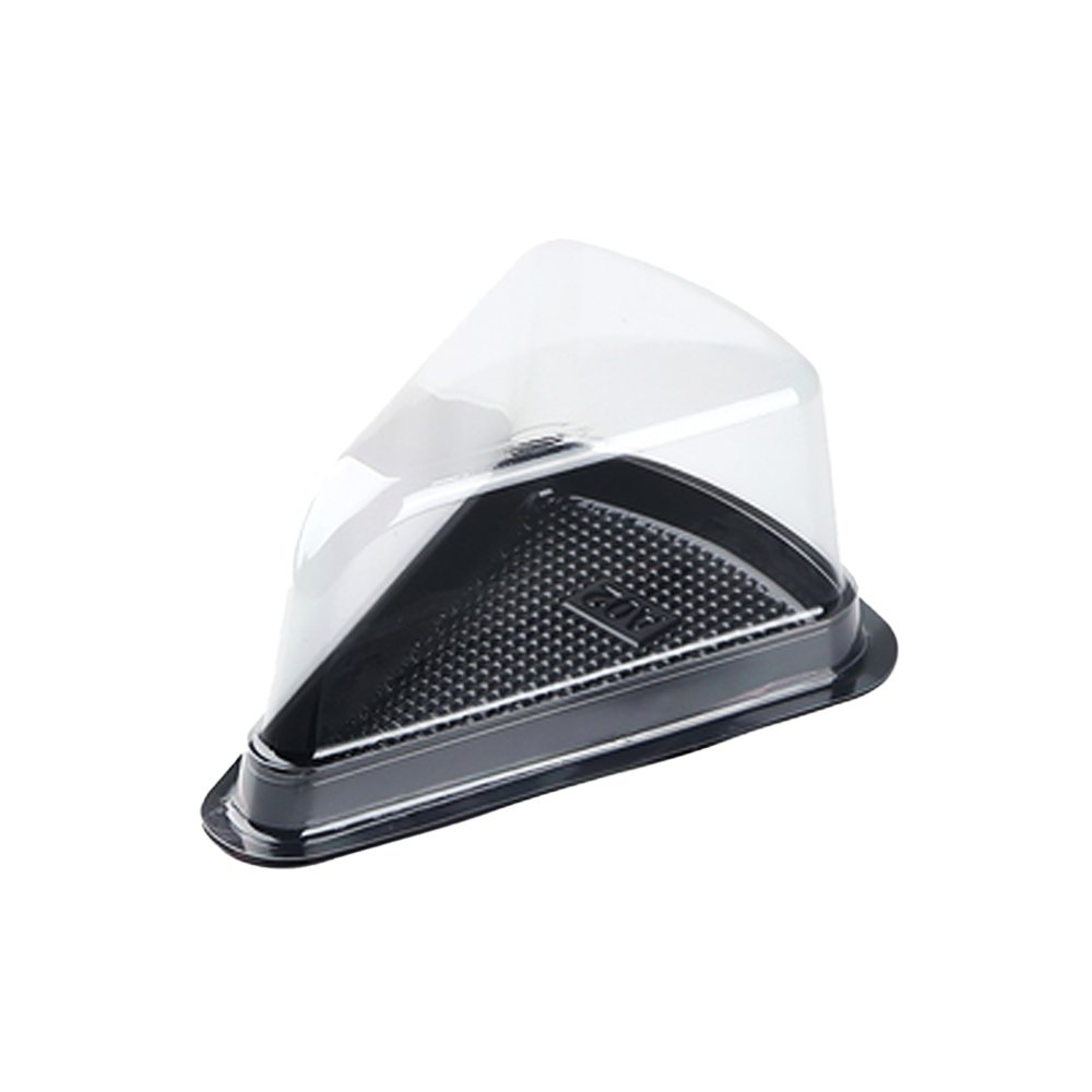 Individual Small Black Triangle Slice Cake With Lid - TEM IMPORTS™
