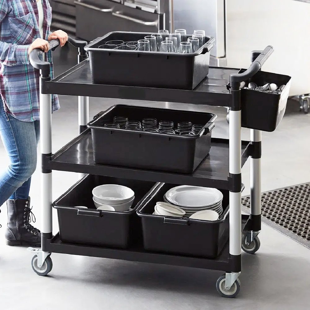 KH Large 3 Tier Utility Trolley - Black - TEM IMPORTS™