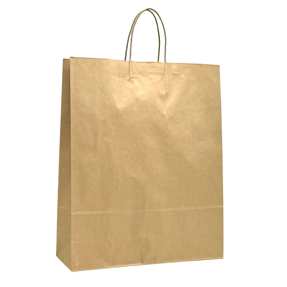 Large Brown Twisted Handle Paper Bag - TEM IMPORTS™