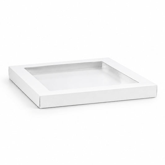 Window Lid To Suit Medium Rectangle White Catering Tray - 100/CTN