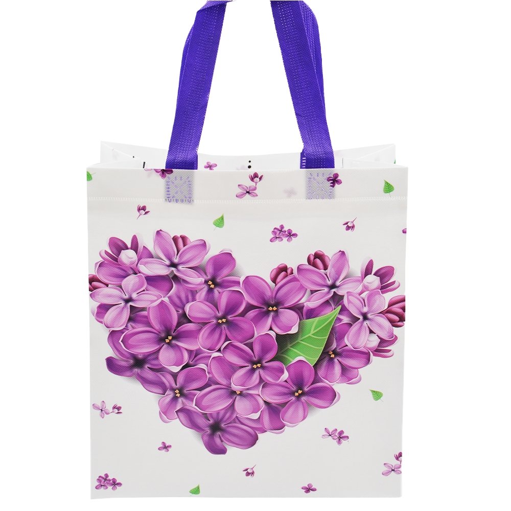 Medium Heart Lavender Coated Non Woven Bags - Pk10 - TEM IMPORTS™