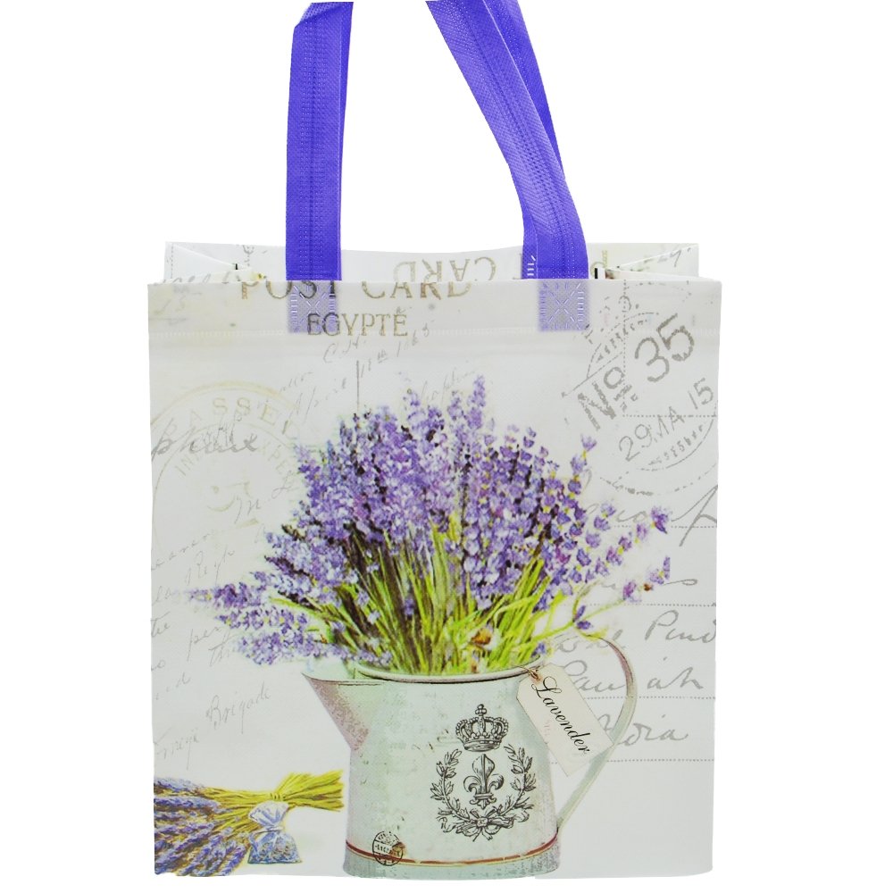Medium Lavender Pot Coated Non Woven Bags - Pk10 - TEM IMPORTS™