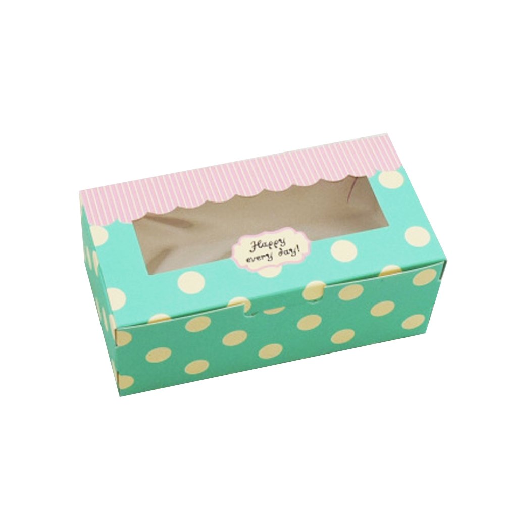 Mini Rectangular Patisserie Paper Box Window - Happy Day - TEM IMPORTS™