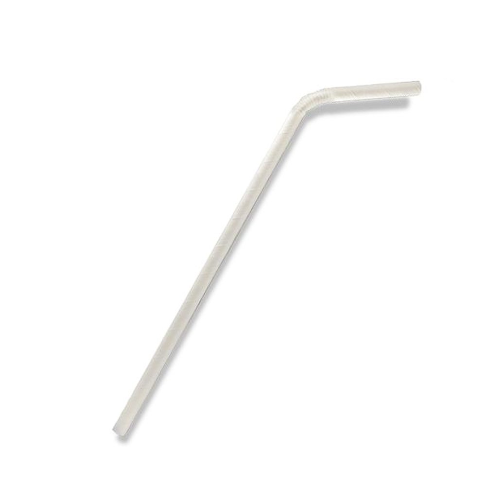 Paper Straw Regular Flexi White