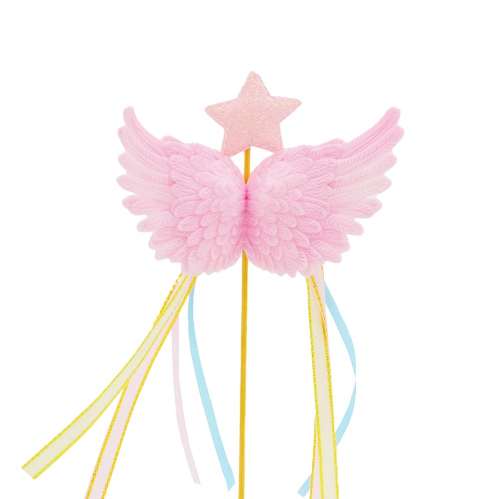 Pink Angel Wing With Star Cake Topper - TEM IMPORTS™
