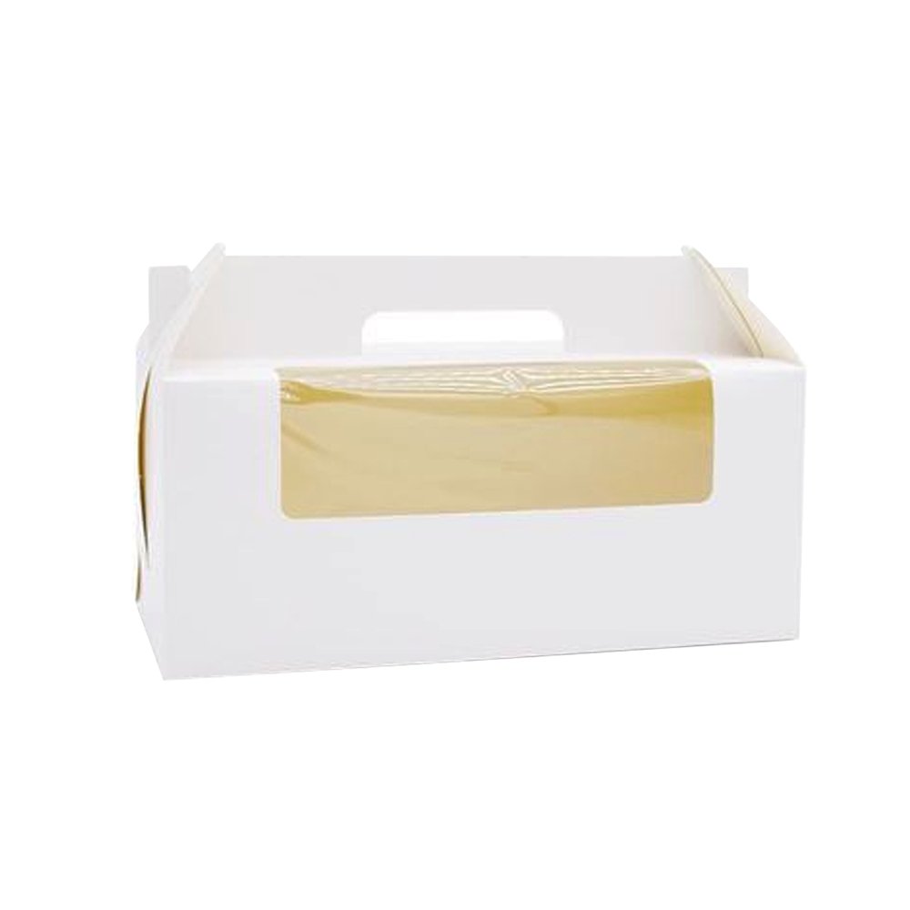 Plain Tray Paper Cake Box Handle - White - TEM IMPORTS™
