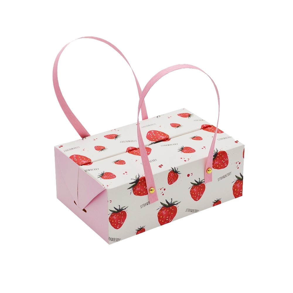 Printed Paper Gift Box - Strawberry - TEM IMPORTS™