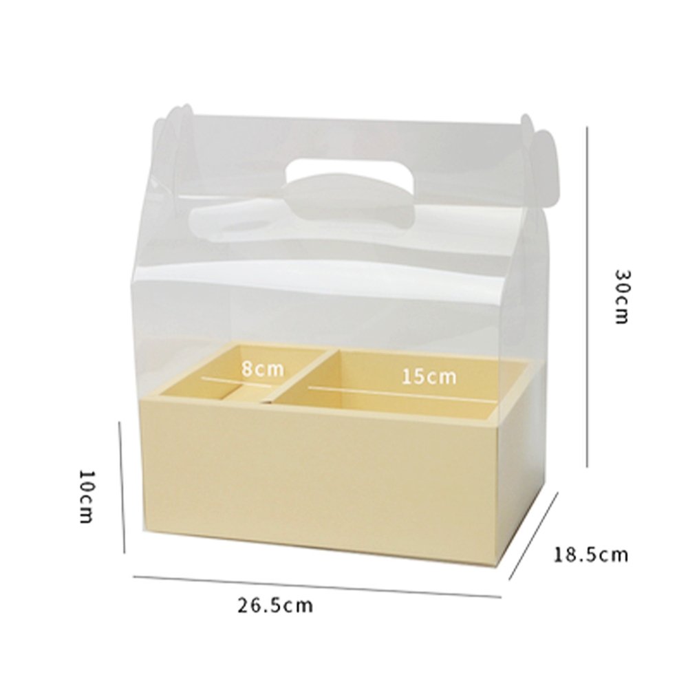 Rectanglular Compartment Handle Box - Yellow - TEM IMPORTS™
