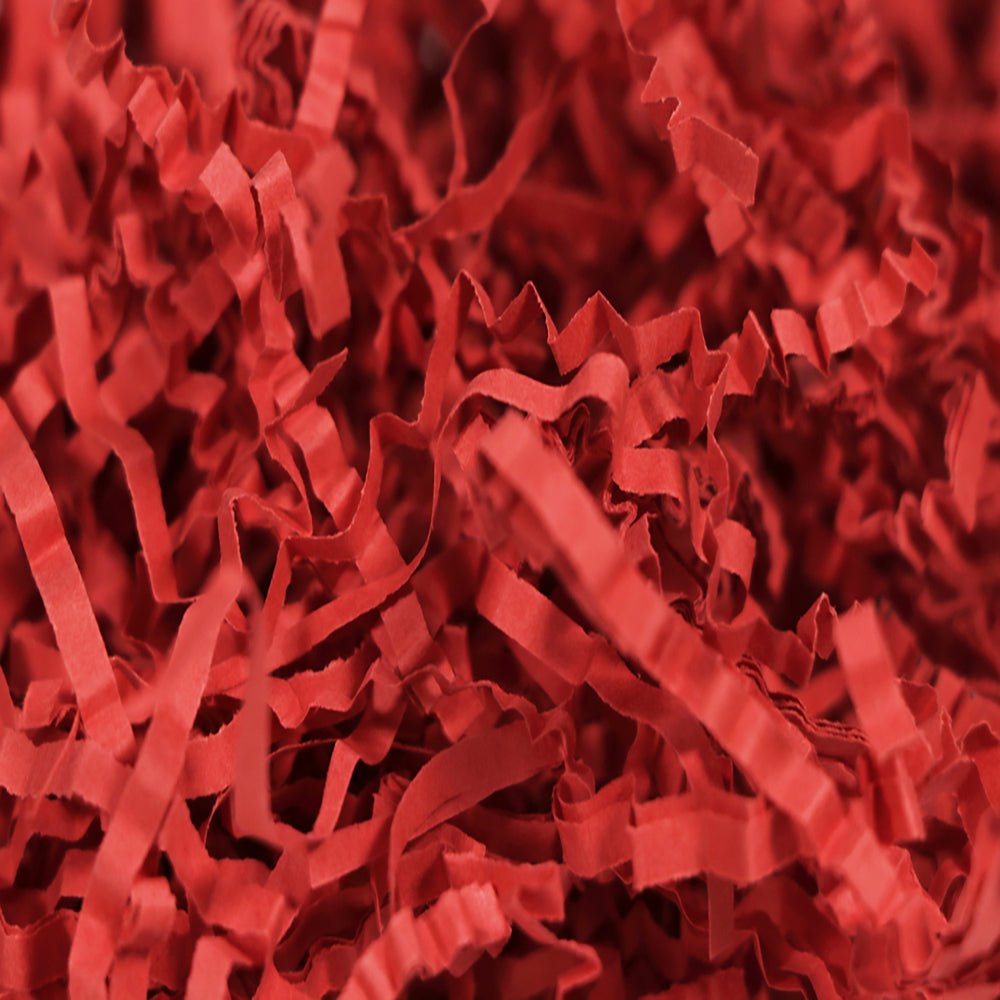 Red Crinkle Paper Shreds Fillers - 250gr Bag - TEM IMPORTS™