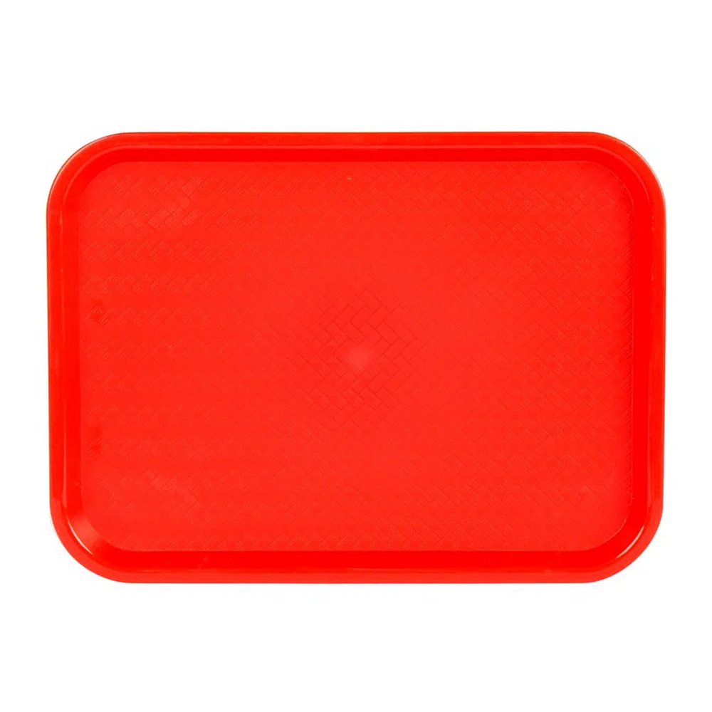 Red Plastic Fast Food Tray - 400x300mm - TEM IMPORTS™