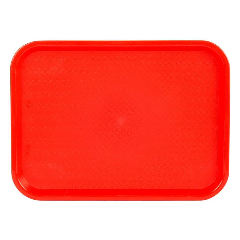 Red Plastic Fast Food Tray - 450x350mm - TEM IMPORTS™