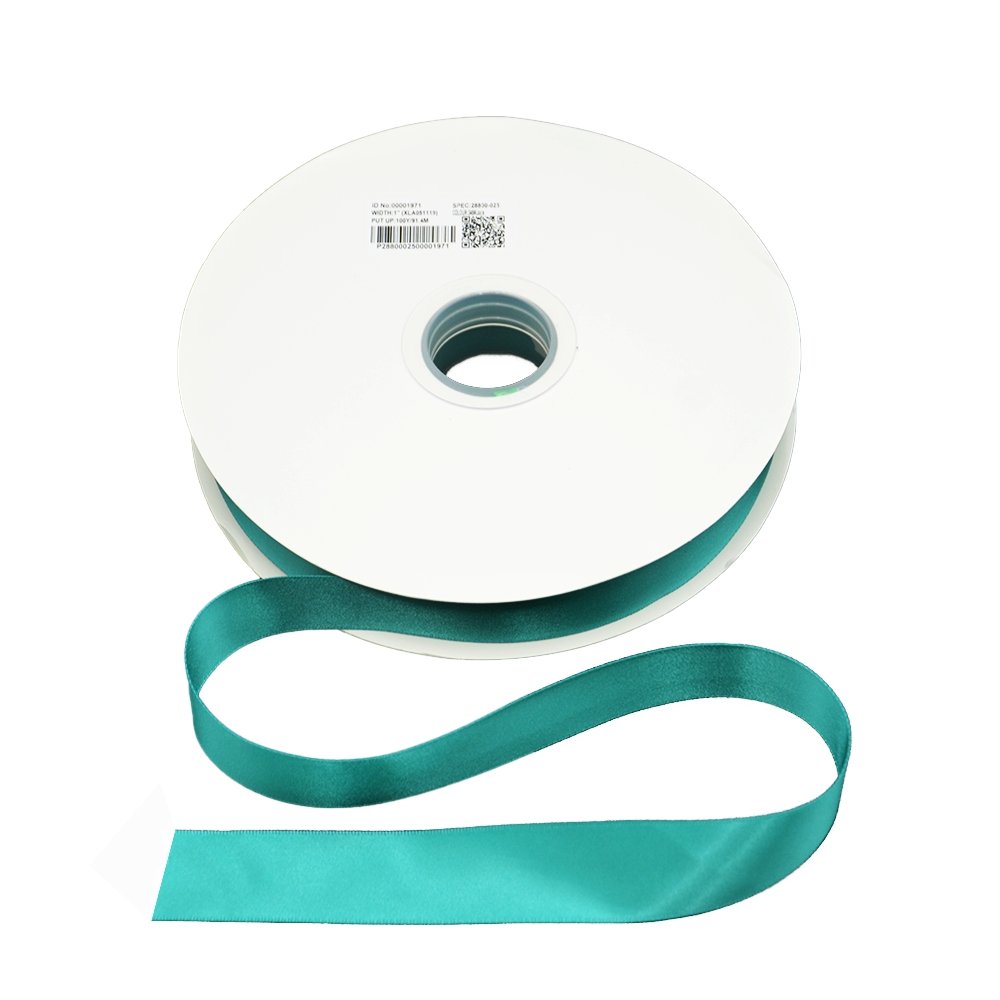 Satin Double Faced Woven Edge Ribbon-Jade - TEM IMPORTS™