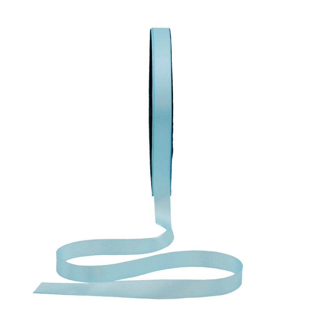 Satin Double Faced Woven Edge Ribbon-Light Blue - TEM IMPORTS™