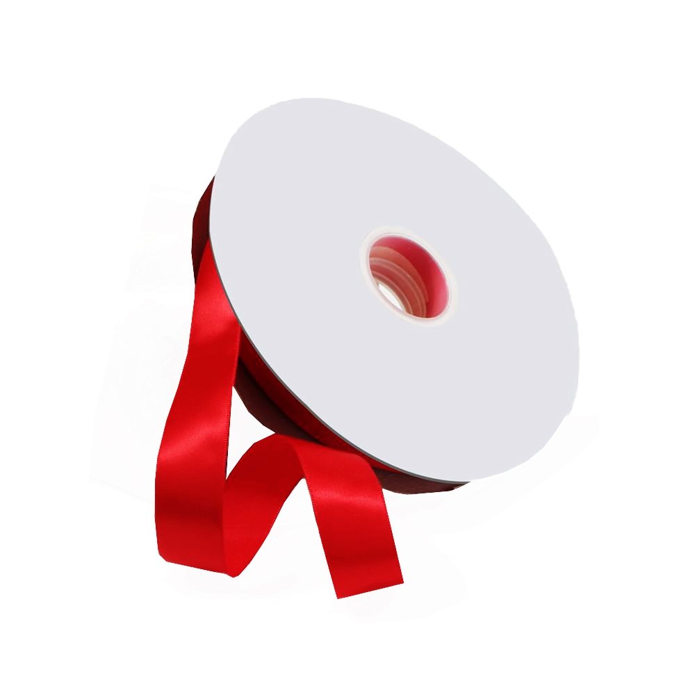 Satin Double Faced Woven Edge Ribbon-Red - TEM IMPORTS™