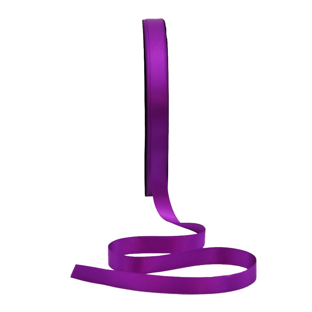 Satin Double Faced Woven Edge Ribbon-Ultra Violet - TEM IMPORTS™