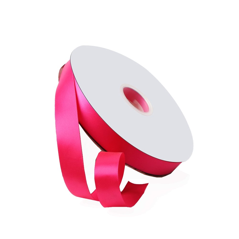 Satin Double Faced Woven Edge Ribbon-Virtual Pink - TEM IMPORTS™