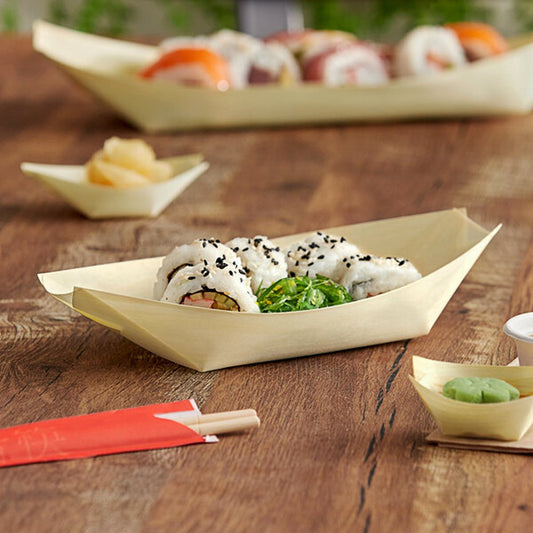 Serving Pine Boat Extra Large - Pk50 - TEM IMPORTS™