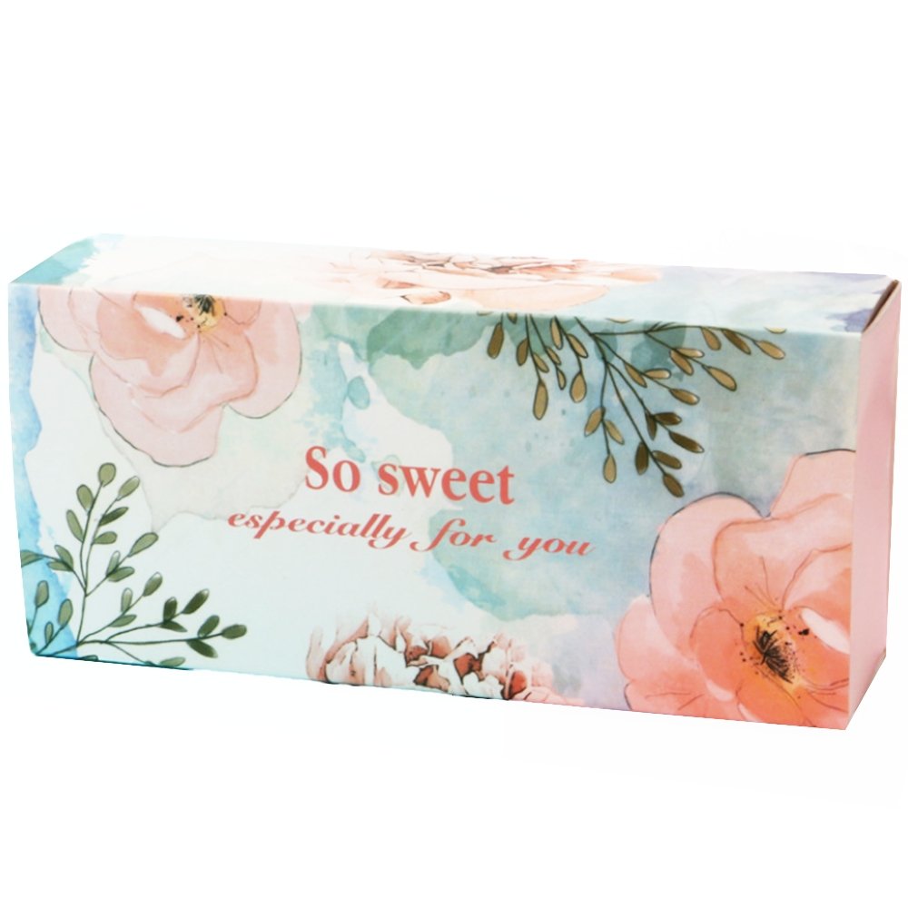 Slim Compartment Rectangle Paper Box - Flower - TEM IMPORTS™