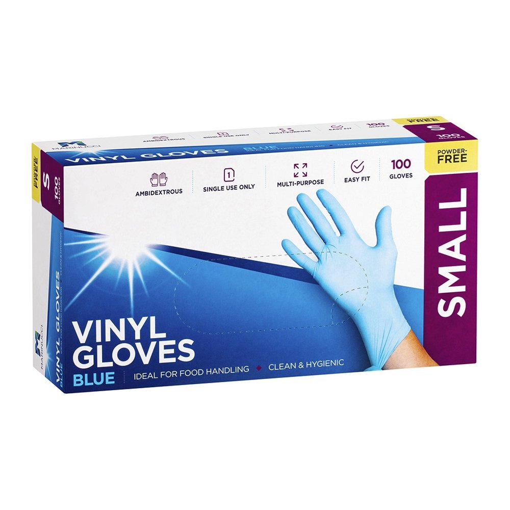 Small Blue Powder Free Vinyl Glove