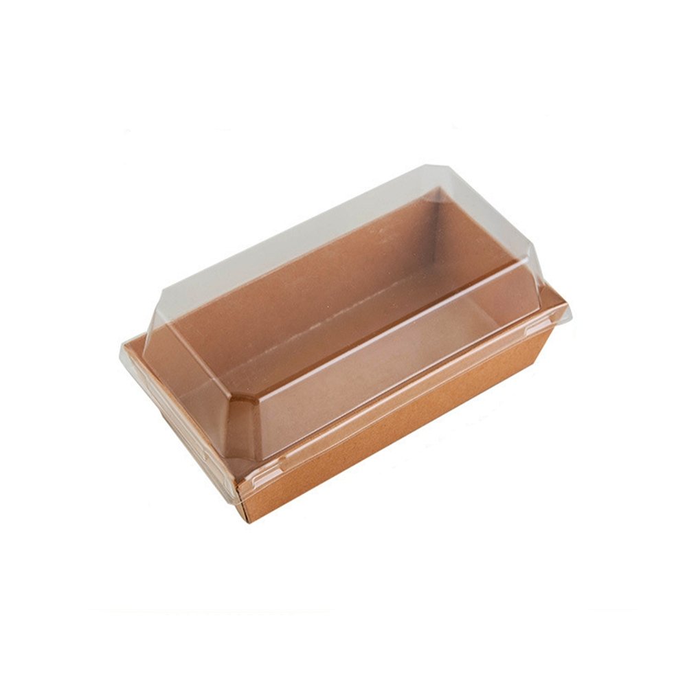 Small Rectangular Kraft Paper Tray With Lid - TEM IMPORTS™
