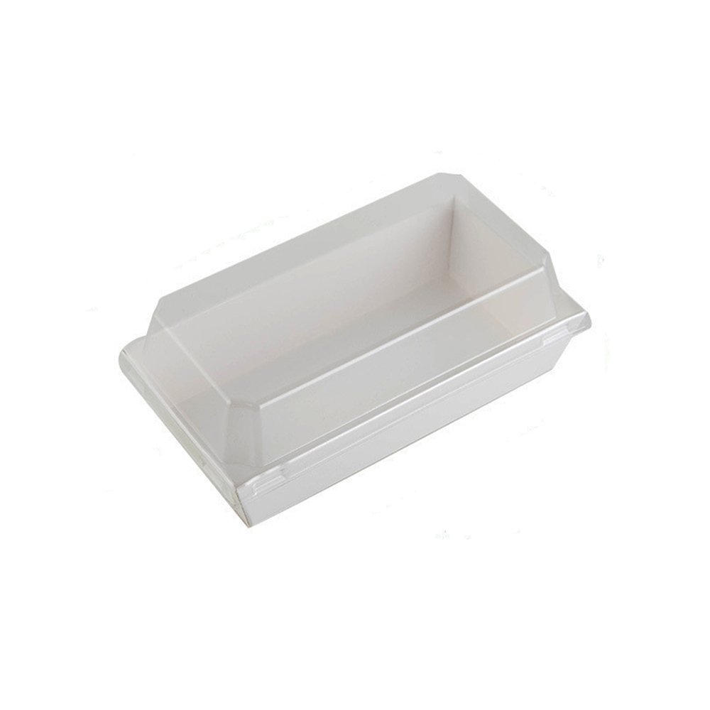 Small Rectangular White Paper Tray With Lid - TEM IMPORTS™