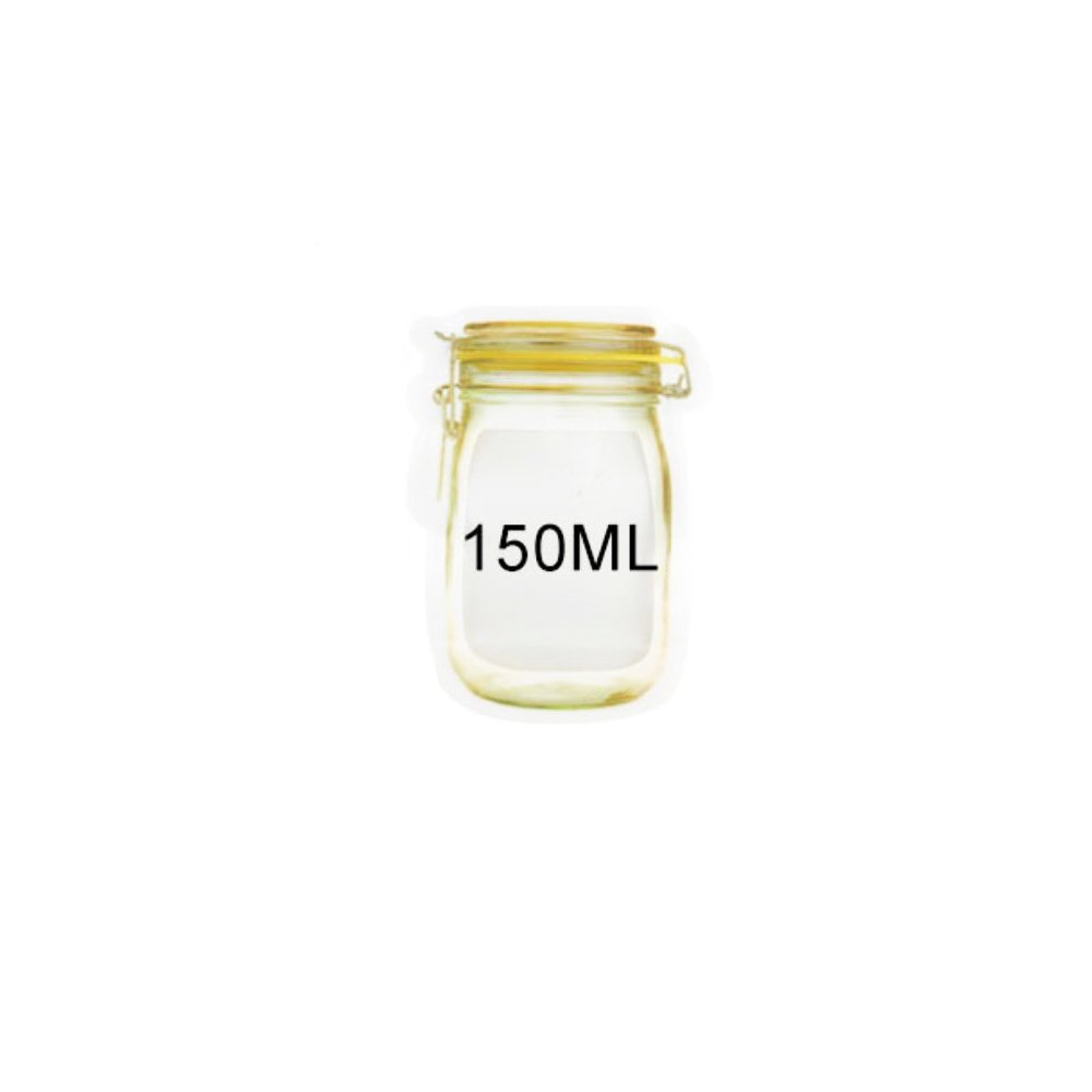 Small Reusable Transparent Jar Imitation Ziplock Bag-Pk25 - TEM IMPORTS™