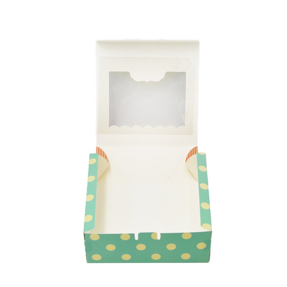 Small Square Patisserie Paper Box Window - Happy Day - TEM IMPORTS™