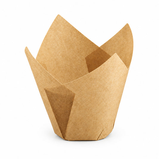 Small Tulip Muffin Wrap: Natural - Pack 200 - TEM IMPORTS™