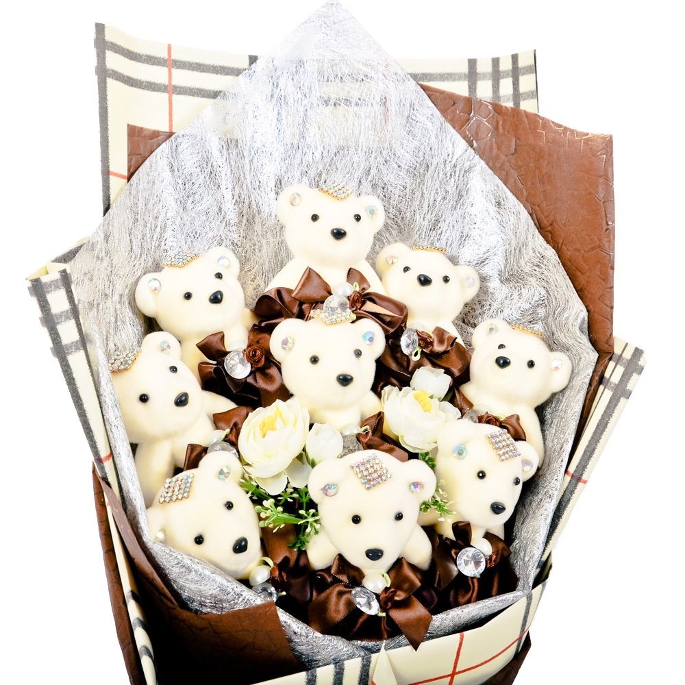 Sweet Chocolate Teddy Bear Bouquet - TEM IMPORTS™