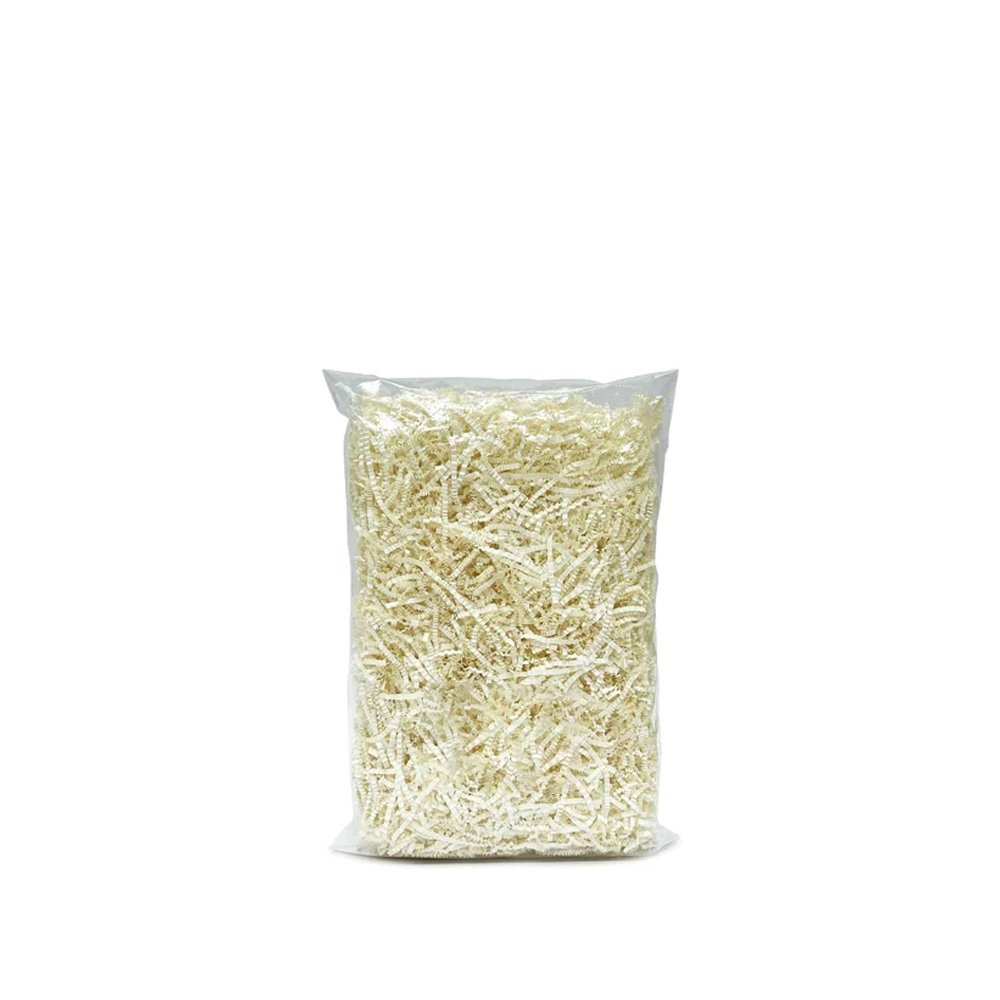 Vanilla Cream Crinkle Paper Shreds Fillers - 250gr Bag - TEM IMPORTS™