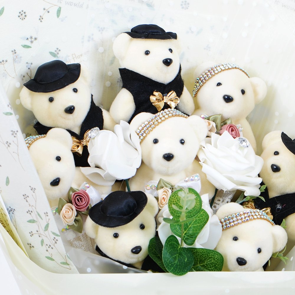 Wedding Teddy Bear Bouquet - The Only One - TEM IMPORTS™