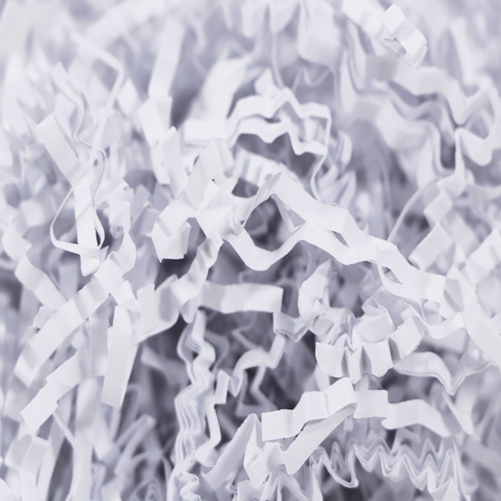 White Crinkle Paper Shreds Fillers - 250gr Bag - TEM IMPORTS™