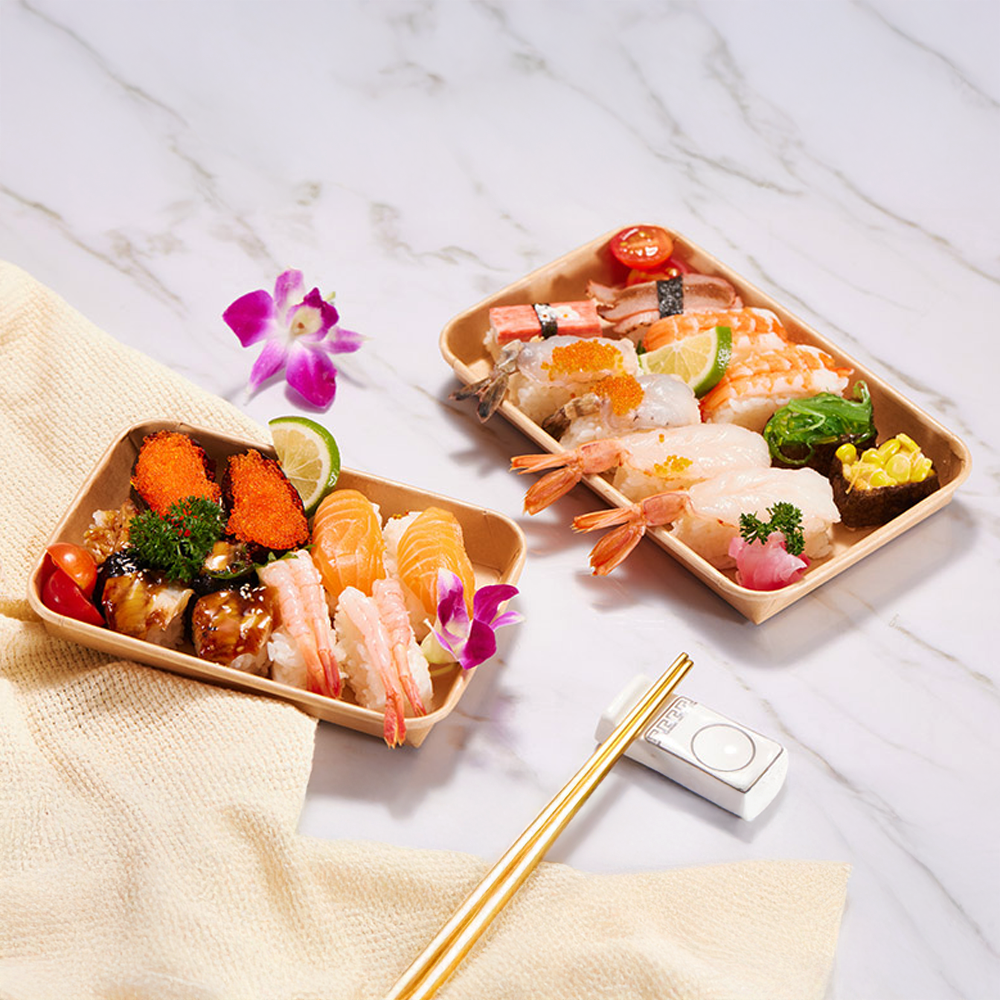 Paper Sushi Trays & Lids