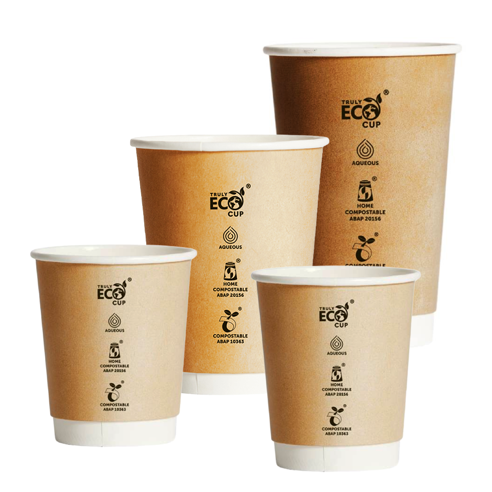 Truly Eco® Aqueous Double Wall Kraft Cups