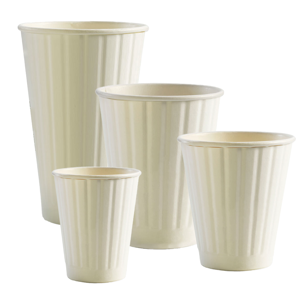 White BioCups - Double Wall