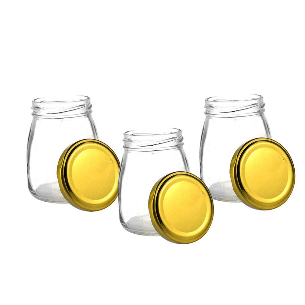 Twisted Metal Lid Glass Jars