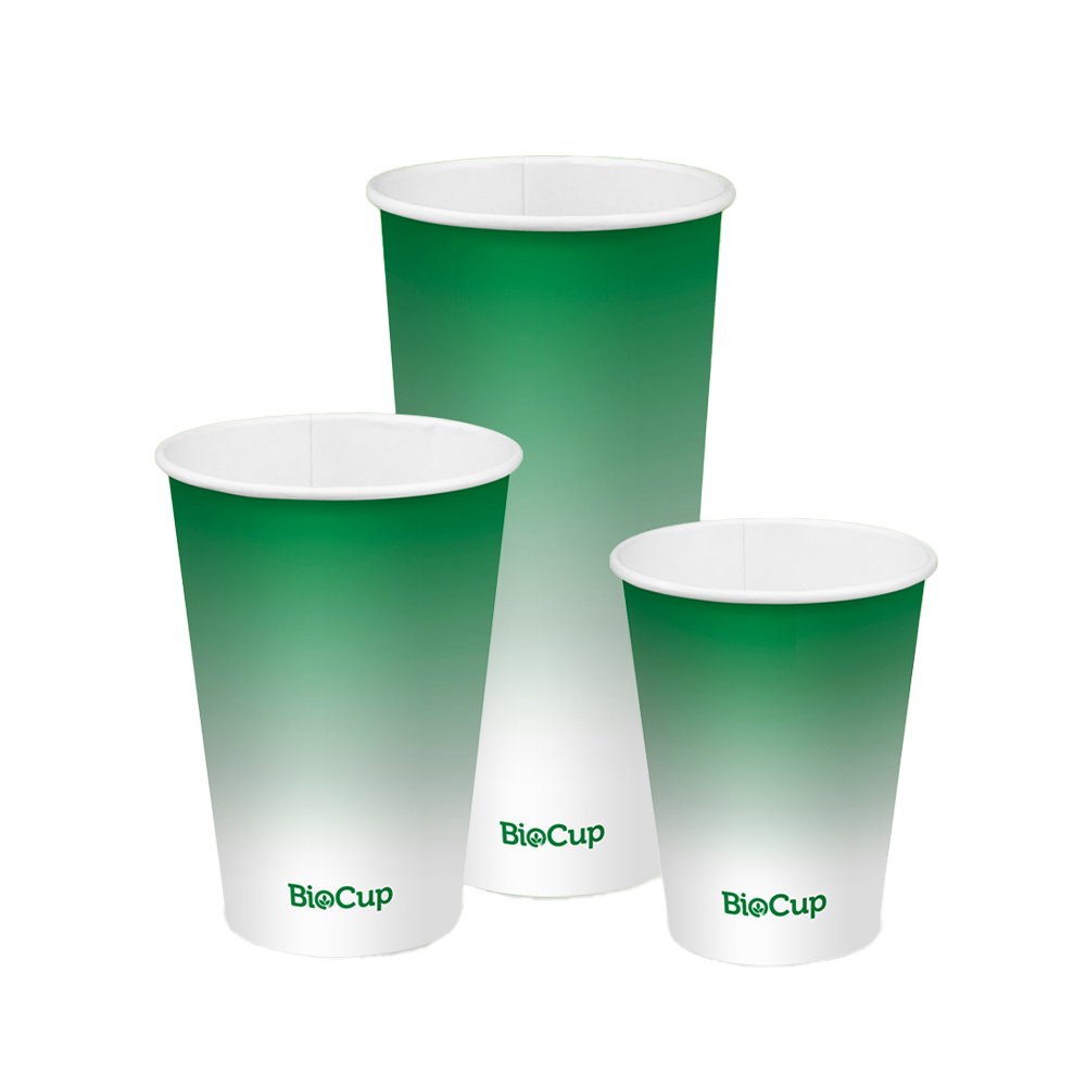 Green Paper Cold Cups & Lids - TEM IMPORTS™