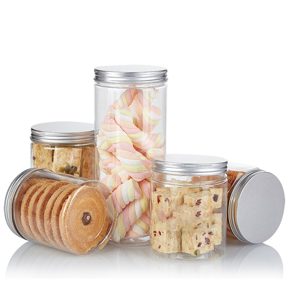 PET Plastic Jars Metal Lid - TEM IMPORTS™