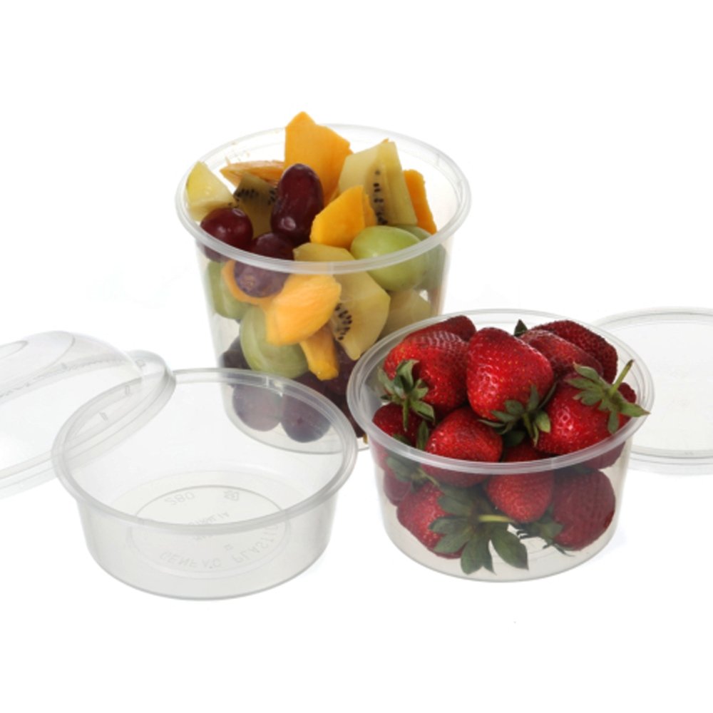 Takeaway Round Plastic Containers